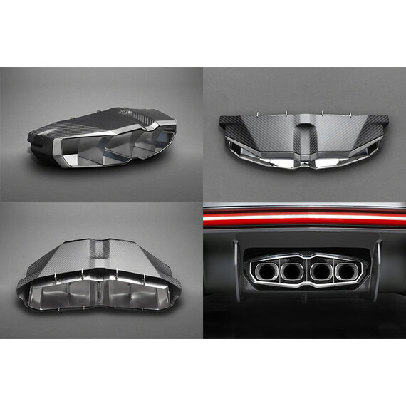Lamborghini Aventador LP700 Capristo Fibra de Carbono/Extremidade de Escape em Aço Inoxidável