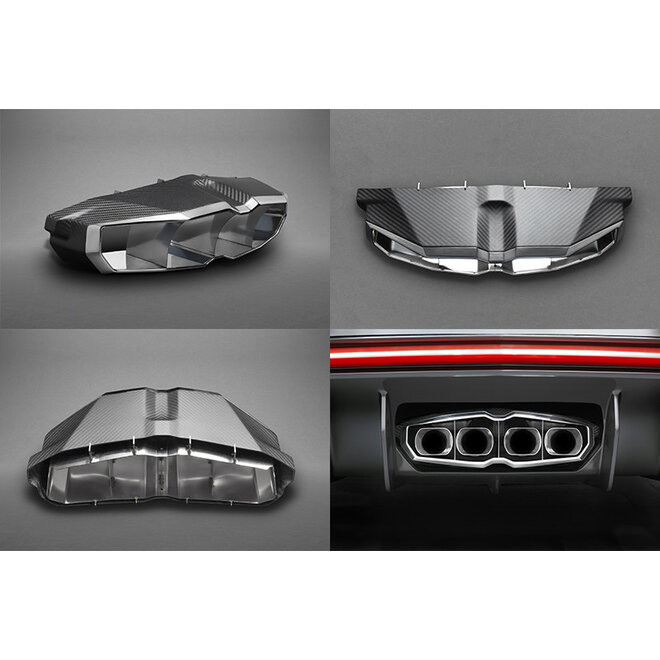 Terminale di scarico Lamborghini Aventador LP700 Capristo in fibra di carbonio/acciaio inossidabile