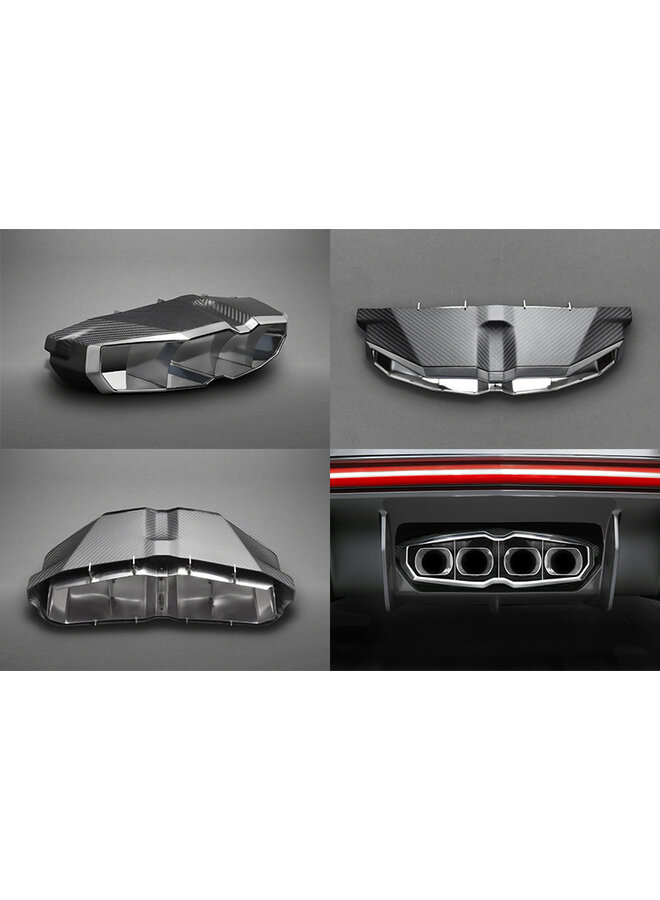 Terminale di scarico Lamborghini Aventador LP700 Capristo in fibra di carbonio/acciaio inossidabile