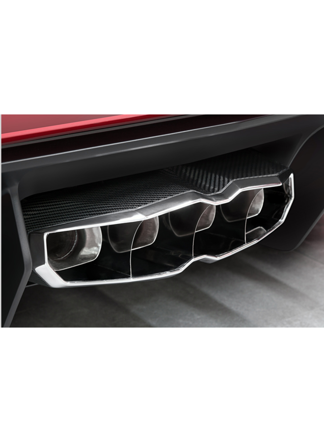 Impianto di scarico sportivo Lamborghini Aventador LP700 Capristo con valvole e terminali di scarico in fibra di carbonio
