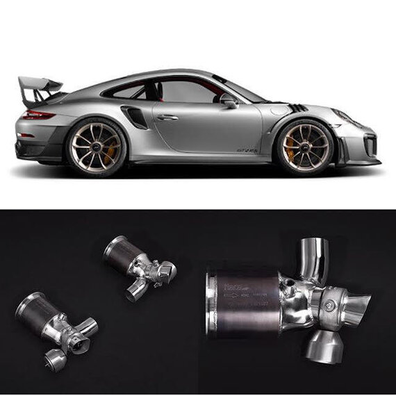 Catalizzatori di scarico sportivo Porsche 991 GT2RS Capristo con valvole
