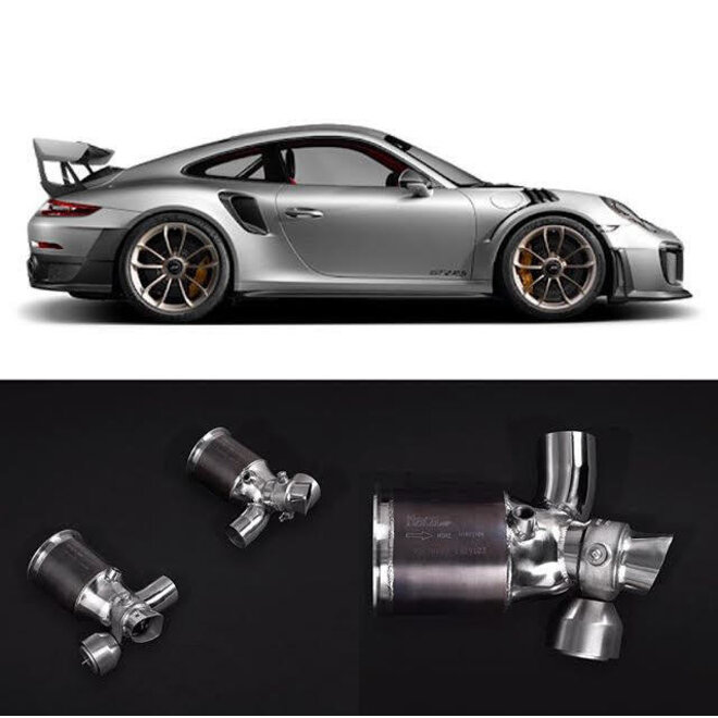Catalyseurs d'échappement Porsche 991 GT2RS Capristo Sport avec valves