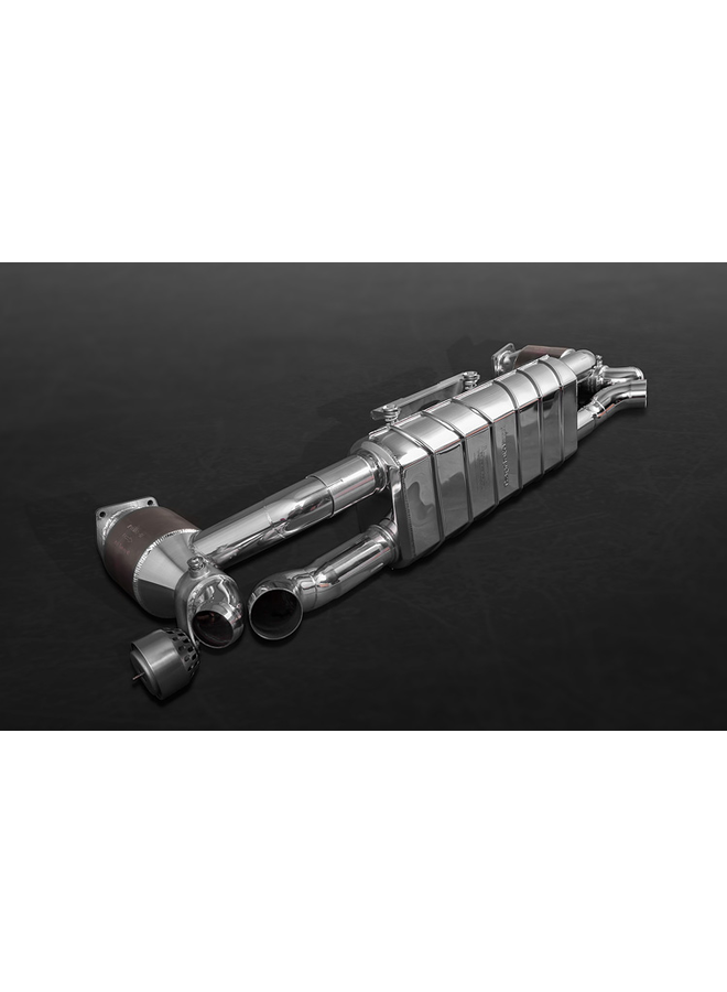 Sistema di scarico sportivo Capristo con valvole e catalizzatori per Porsche 991.1 / 991.2 Turbo / Turbo S