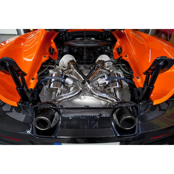 Sistema de escapamento esportivo McLaren 675LT Capristo com válvulas e tubo de escape de carbono