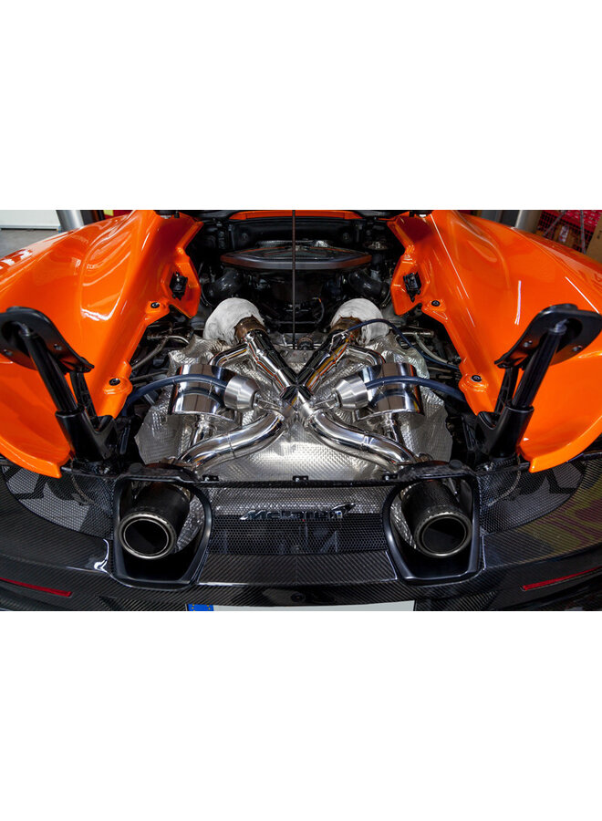 Sistema de escapamento esportivo McLaren 675LT Capristo com válvulas e tubo de escape de carbono