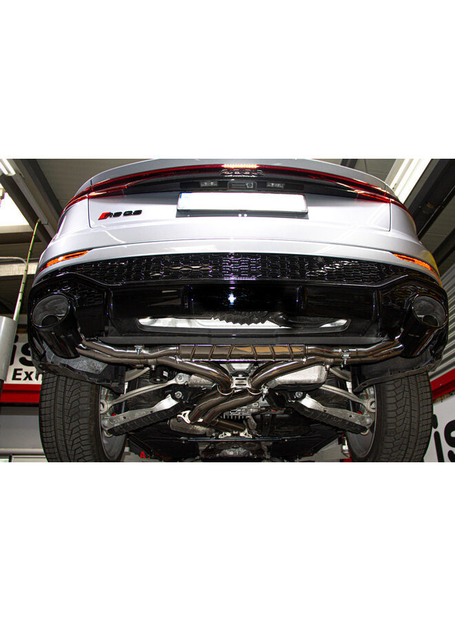 Capristo Valved Exhaust + Mid-Silencer Spare - OEM Tips (OE Actuators) - Audi RSQ8