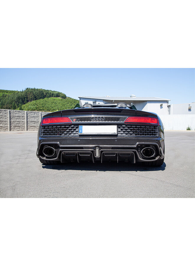 Audi R8 V10 4S PA Capristo Carbon Fiber achterdiffusor (zijdemat)