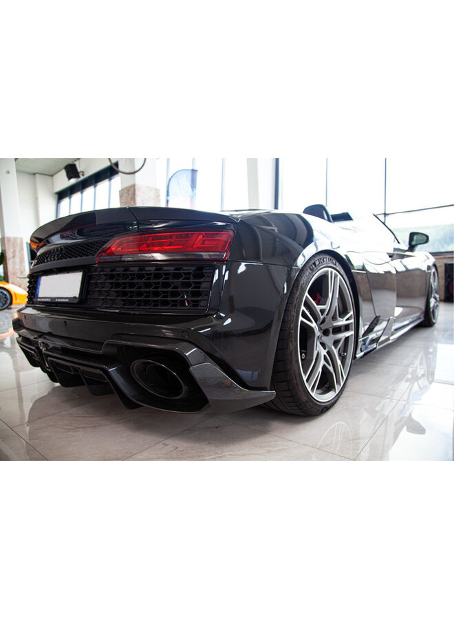 Audi R8 V10 4S PA Capristo Carbon Fiber achterdiffusor (zijdemat)