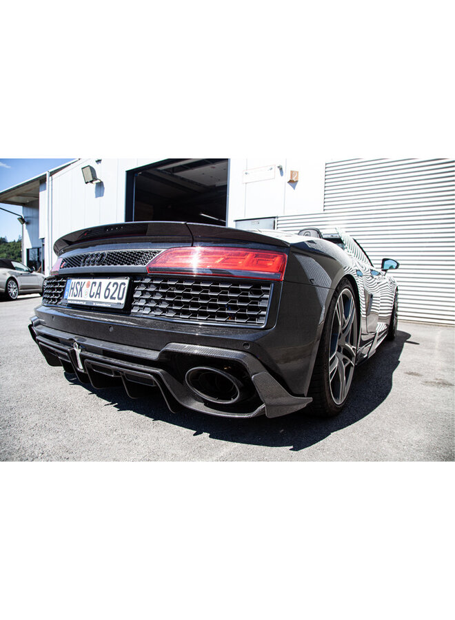 Audi R8 V10 4S PA Capristo Carbon Fiber achterdiffusor (hoogglans)