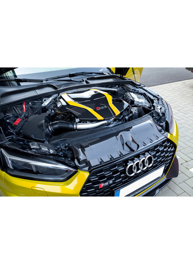 Piastra di copertura del motore Audi RS5 (F5) Capristo in fibra di carbonio