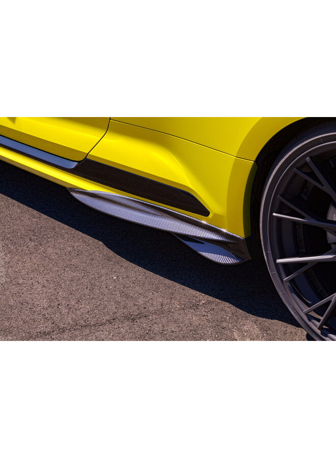 Alerón/aletas de faldón lateral de fibra de carbono Audi RS5 (F5) Capristo