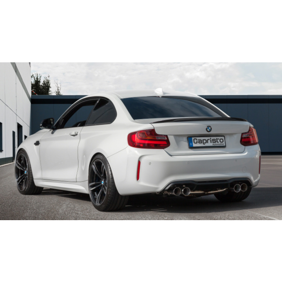 Sistema de escape deportivo BMW M2 F87 y Alpina Capristo con válvulas y terminales