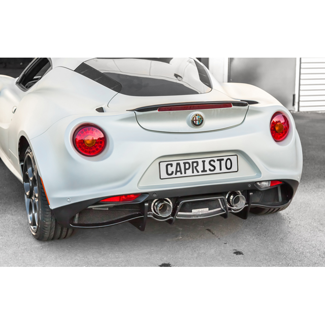 Système d'échappement sport Alfa Romeo 4C Capristo et diffuseur en carbone