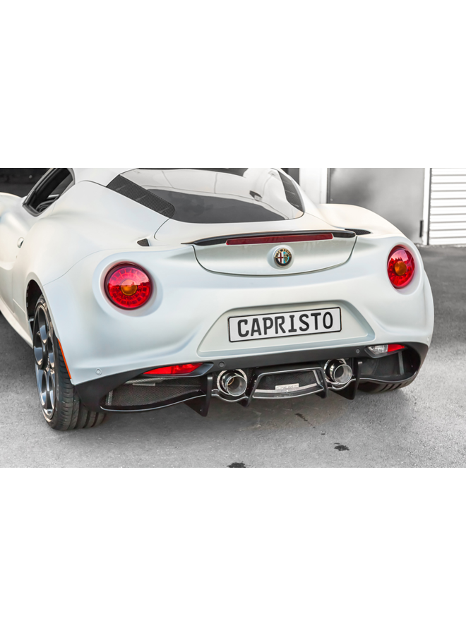 Alfa Romeo 4C Capristo Sistema de escape deportivo y difusor de carbono