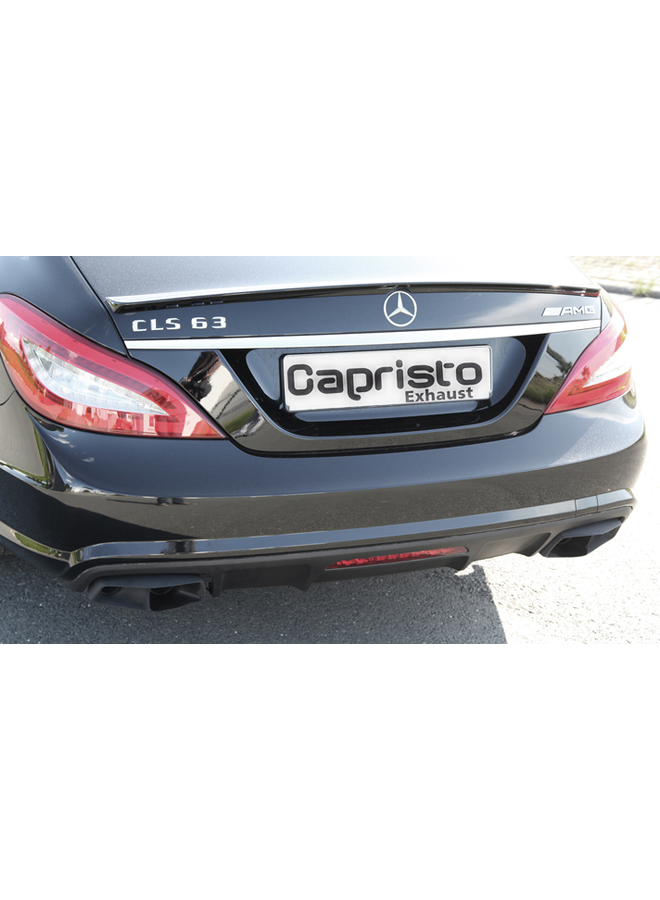 Mercedes CLS 63 AMG W218 Capristo Sportauspuff-Fallrohre mit Abgaskatalysatoren und Endrohren