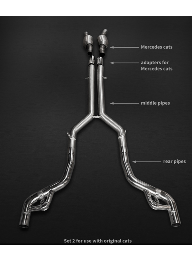 Système d'échappement sport Mercedes GT / GTS / GTC Capristo avec valves et télécommande