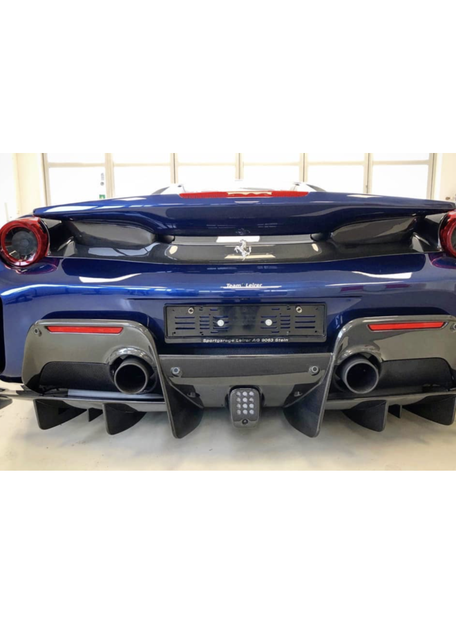 Conector da luz traseira do spoiler traseiro Ferrari 488 Pista em carbono