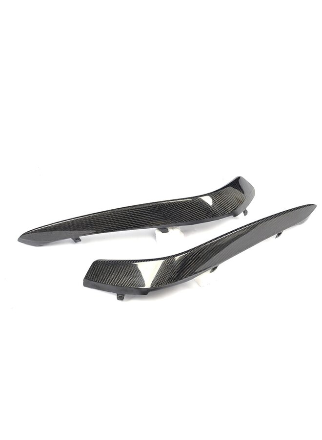 Canard divisor de pára-choque dianteiro de carbono Mercedes W205 C63 sedan / cupê