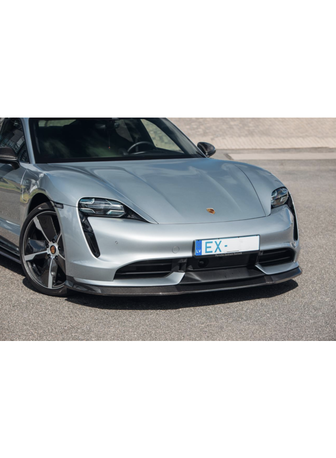 Porsche Taycan Turbo S carbon voorlip splitter