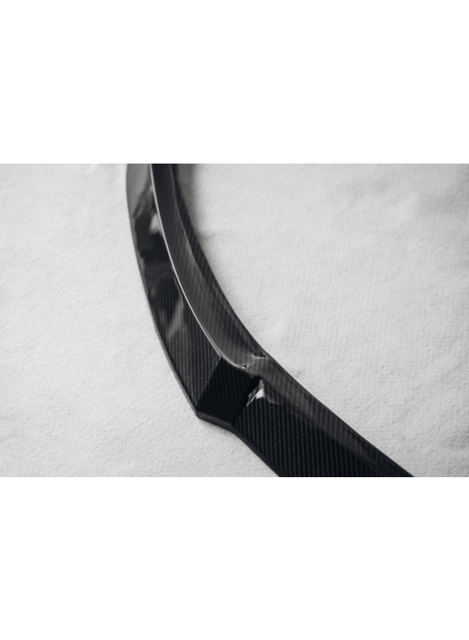 Divisor de labio delantero de carbono Porsche Taycan Turbo S