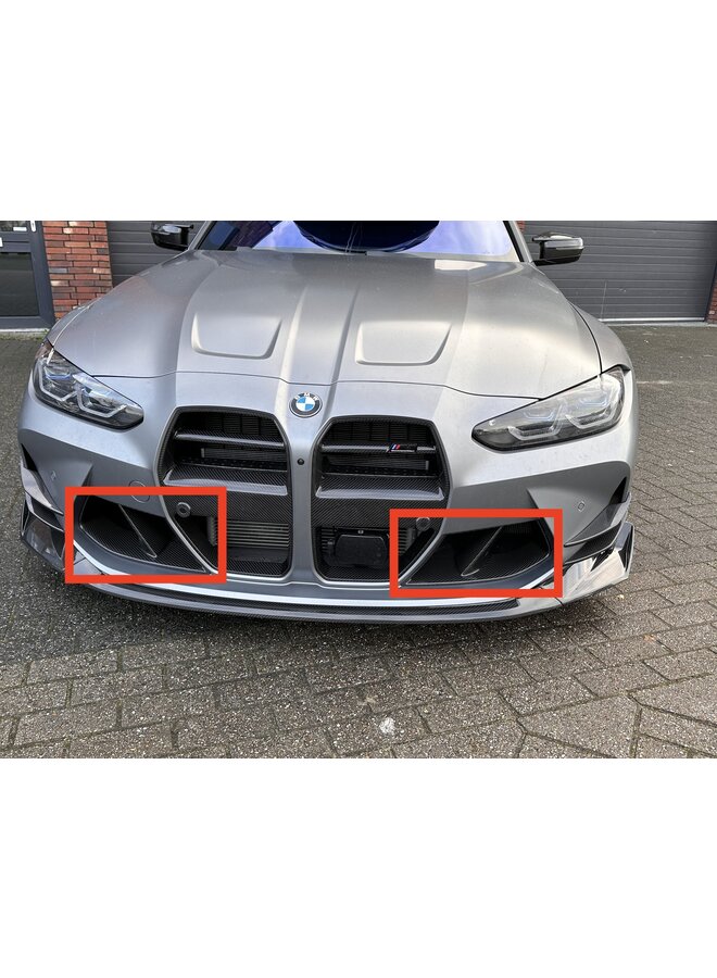 BMW G80 G81 M3 G82 G83 M4 Carbon voorbumper lucht happer