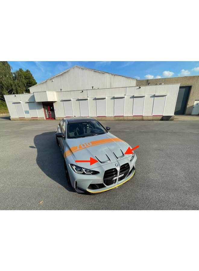 BMW G80 G81 M3 G82 M4 Couvercle d'aération de capot en carbone