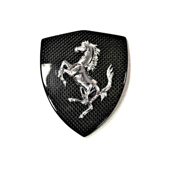 Scudo logo cover laterale carbonio Ferrari 458 488 F8 F12 812