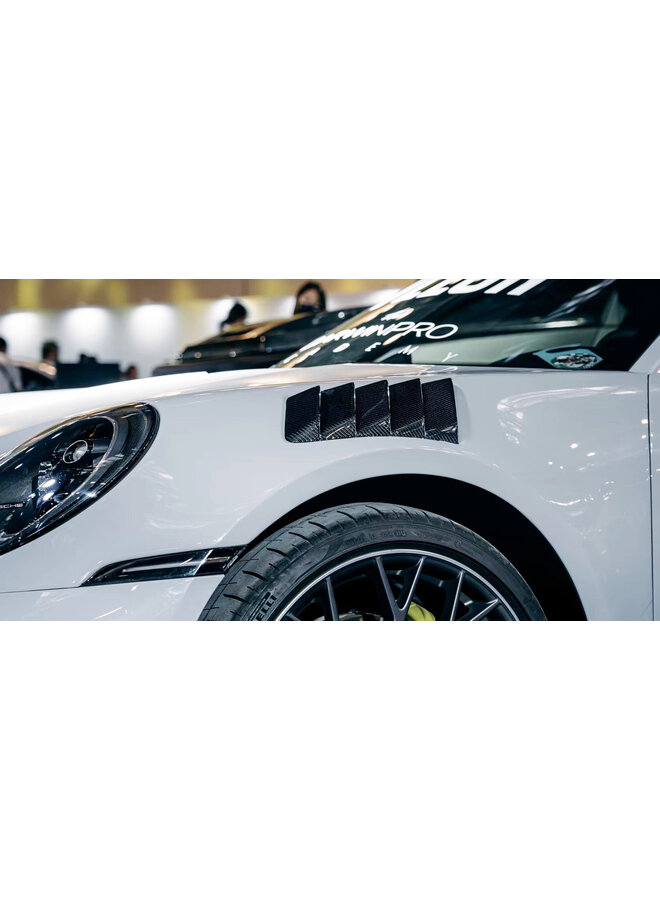 Carbon louvred side screens Porsche 911 992 4S turbo S GT3