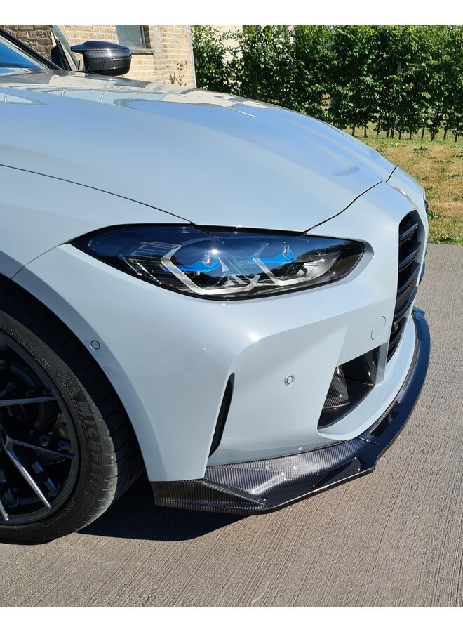 BMW G80 G81 G82 G83 M3 M4 Carbon V Séparateur de lèvre avant