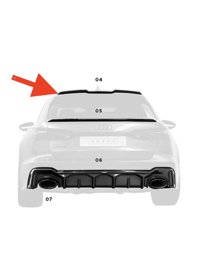 Alerón de techo Audi RS6 Urban Carbon