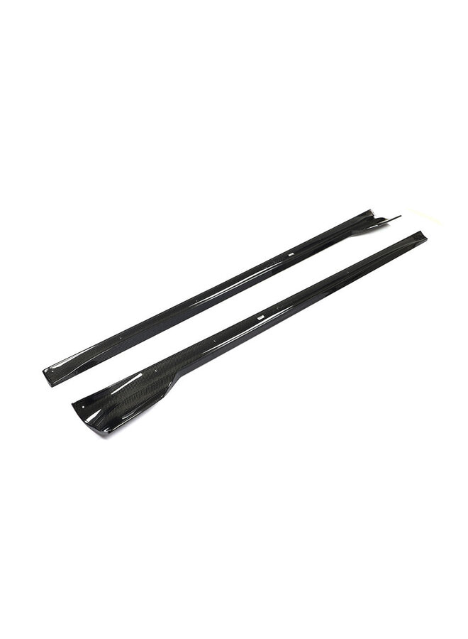 Extensões de saia lateral de carbono xadrez Tesla Model S