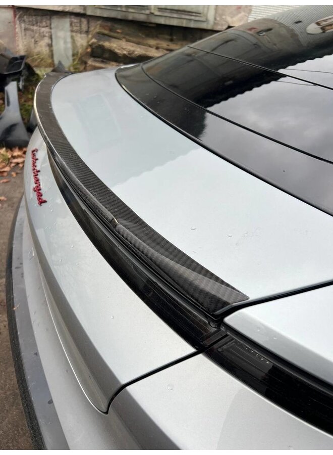 Porsche Taycan carbon kofferbak spoiler lip