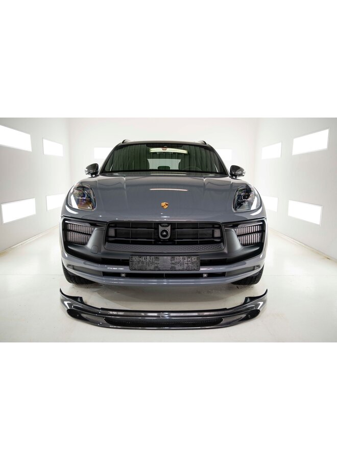 Divisor de labio delantero de carbono Porsche Macan 2021+