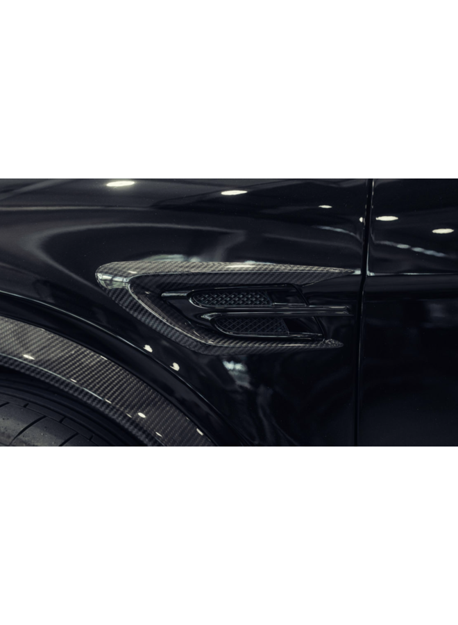Bentley Bentayga carbon side screen logo