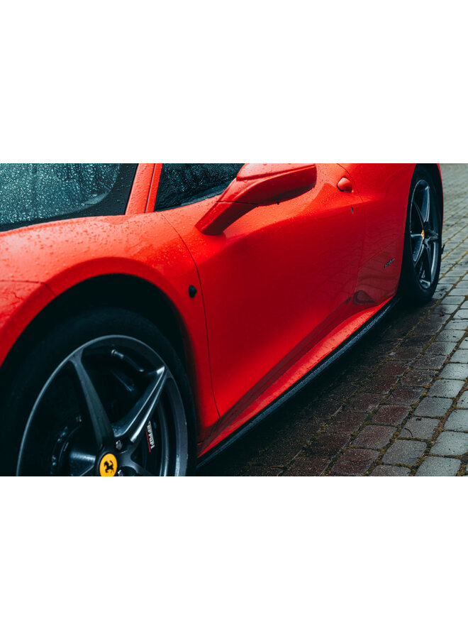 Extensões de saia lateral de carbono Ferrari 458 Italia / Spider