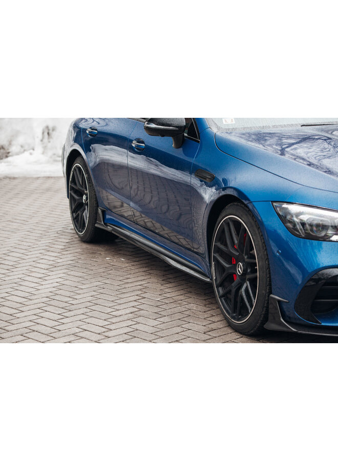 Mercedes AMG GT 4 Deur Carbon sideskirt extensions