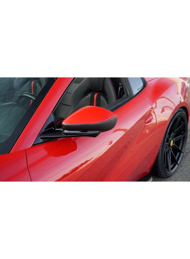 Cubierta de tapa de espejo de carbono Ferrari 812 Superfast / GTS