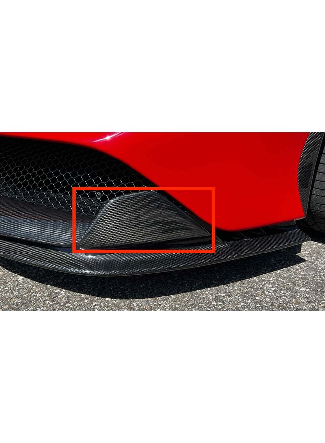 Ferrari SF90 Stradale / Spider Carbon voorbumper voorlip Finnen