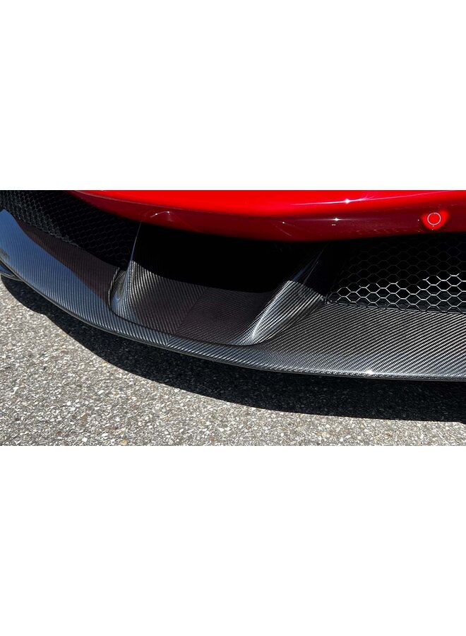 Ferrari SF90 Stradale / Spider carbon voorspoiler splitter midden gedeelte