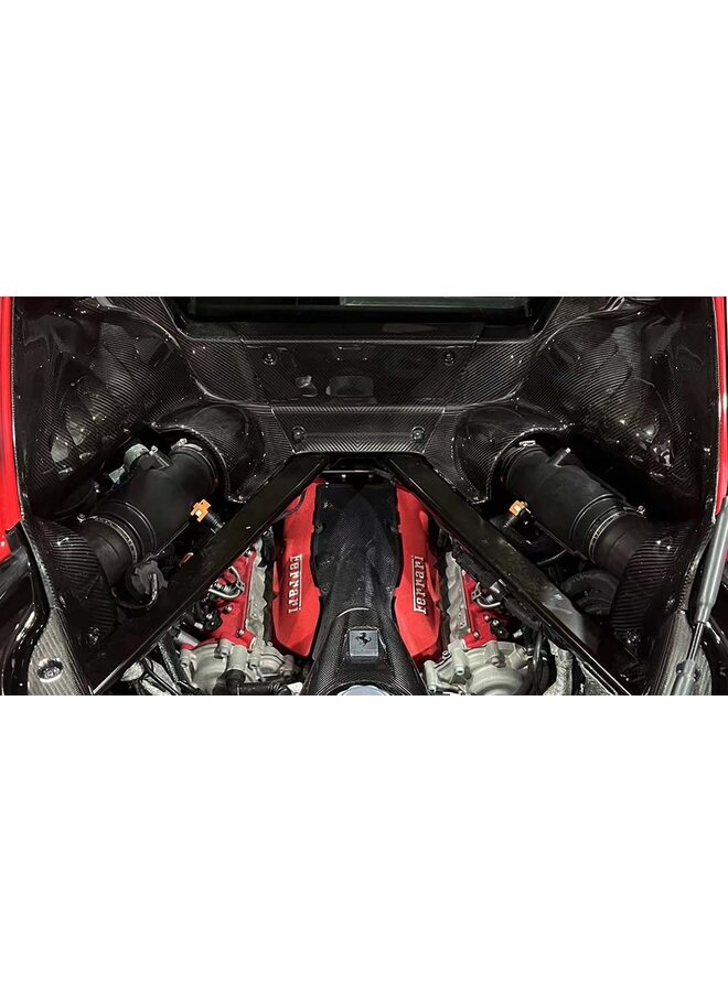 Ensemble compartiment moteur Ferrari SF90 Stradale / Spider carbone