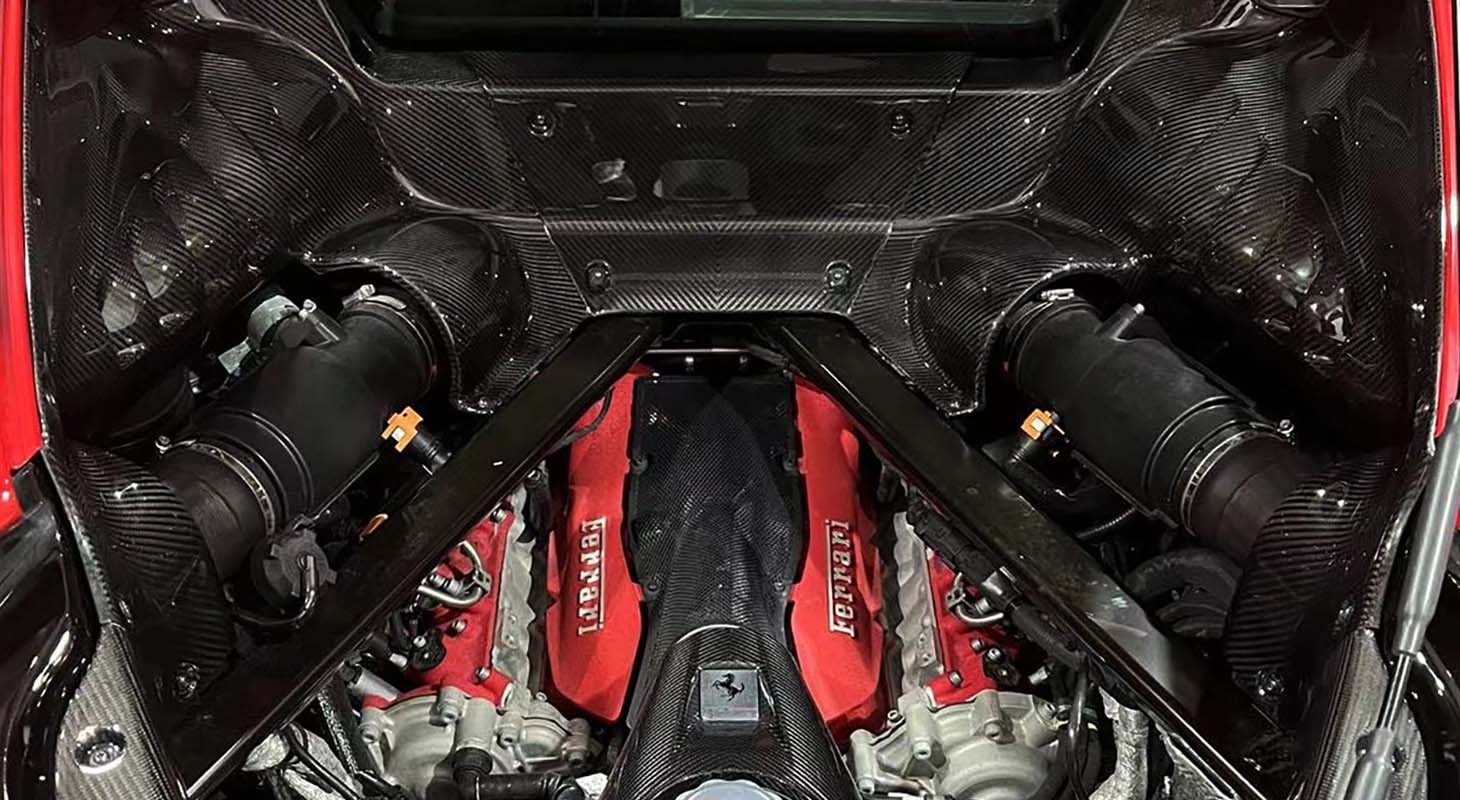 Ferrari SF90 Stradale / Spider carbon engine compartment set JHParts