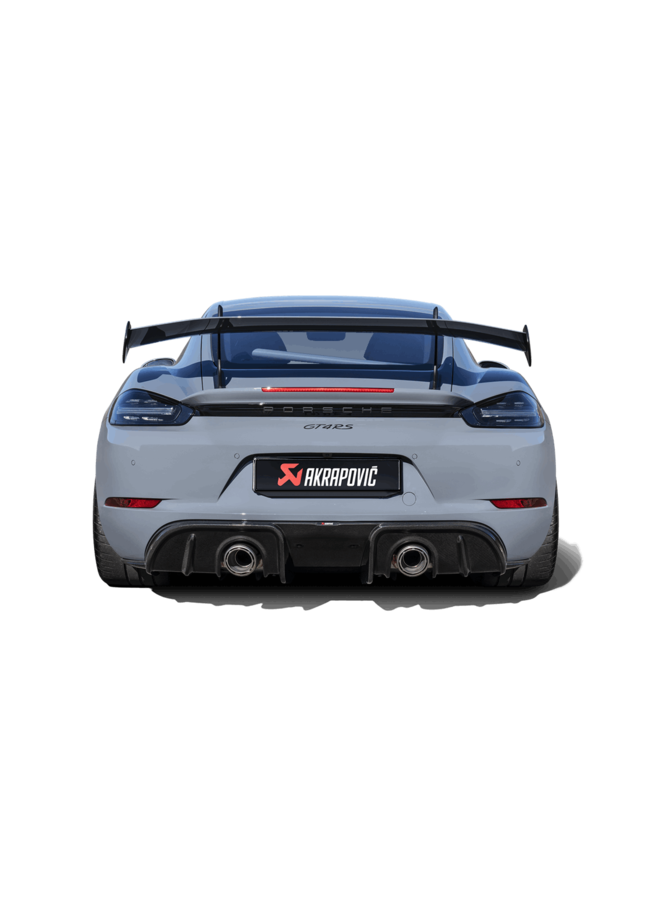 Diffusore Akrapovic in carbonio per Porsche 718 GT4RS