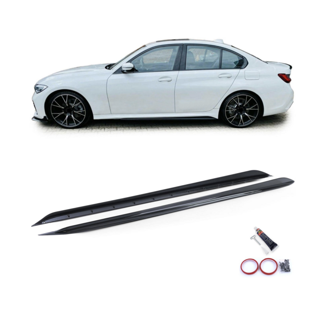 BMW G20 G21 3 Serie glans zwarte performance side skirts