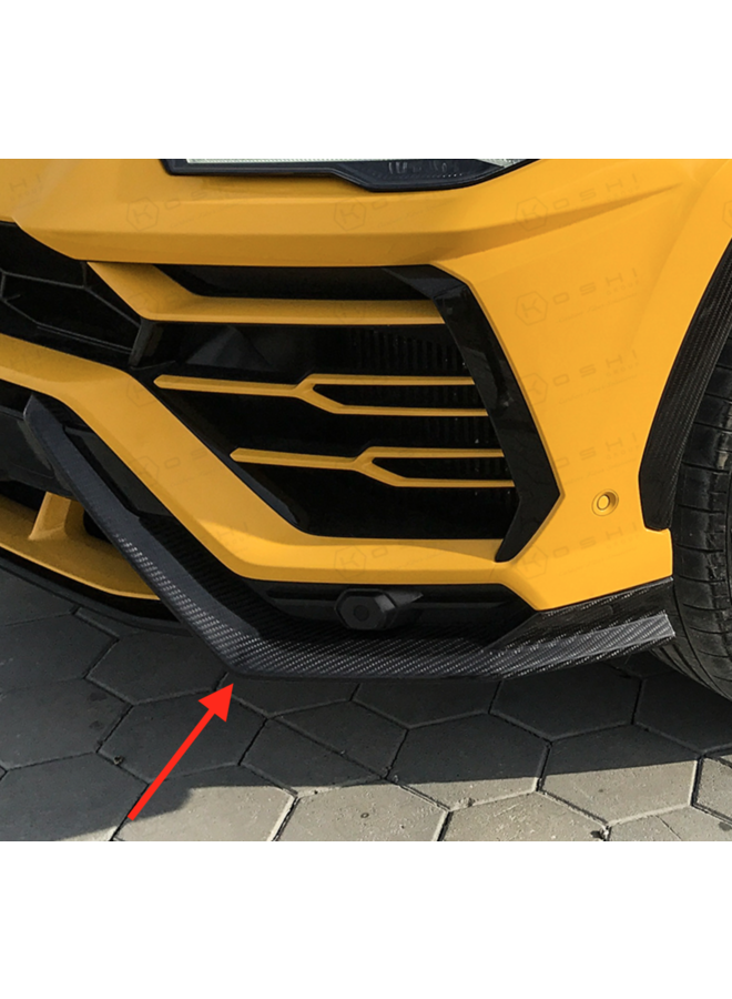 Divisor de parachoques delantero de carbono Lamborghini Urus