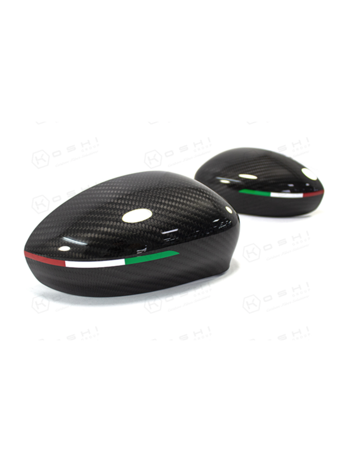 Fiat 500 595 695 abarth carbon mirror caps - JHParts