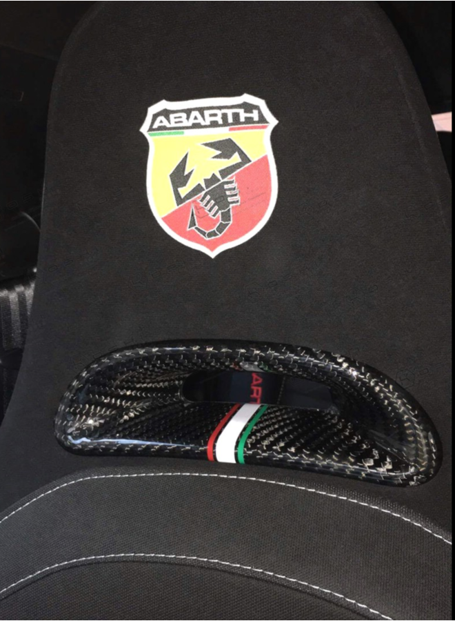 Inserto de reposacabezas de carbono Fiat 500 595 Abarth