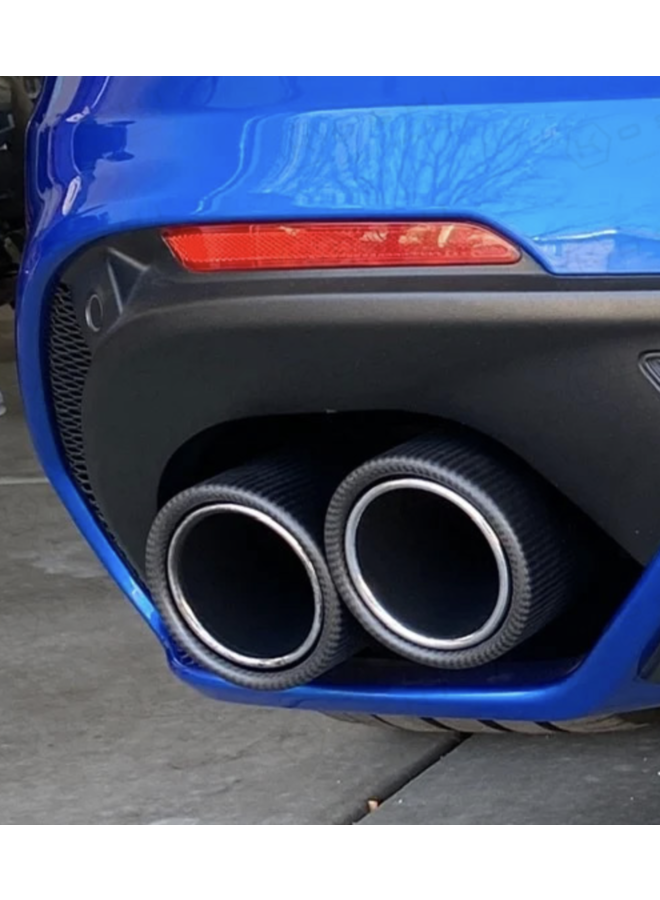 Carbon exhaust tips Alfa Romeo Guilia Stelvio QV