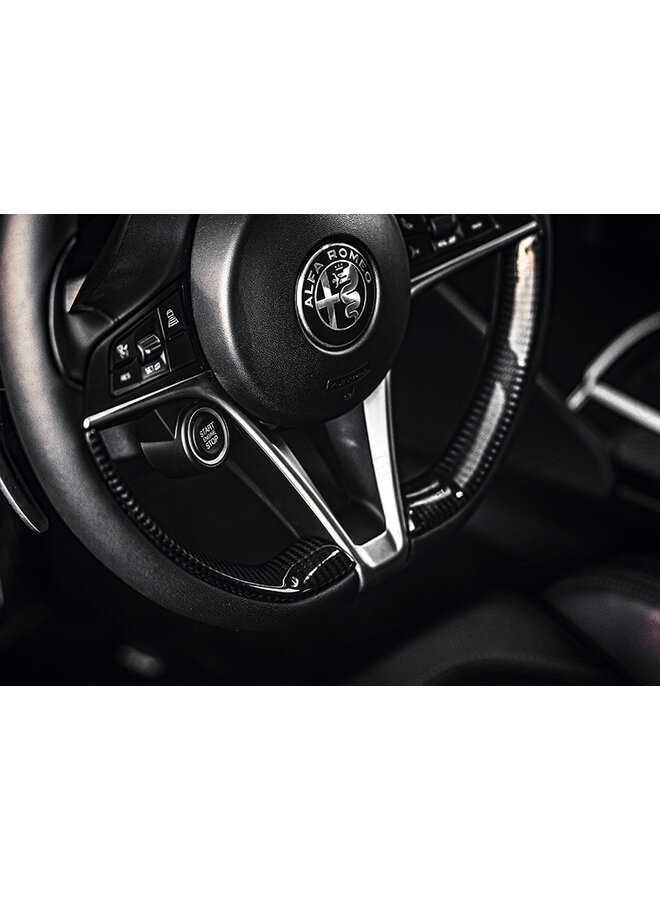 Fundas para volante Alfa Romeo Giulia / Stelvio en Fibra de Carbono