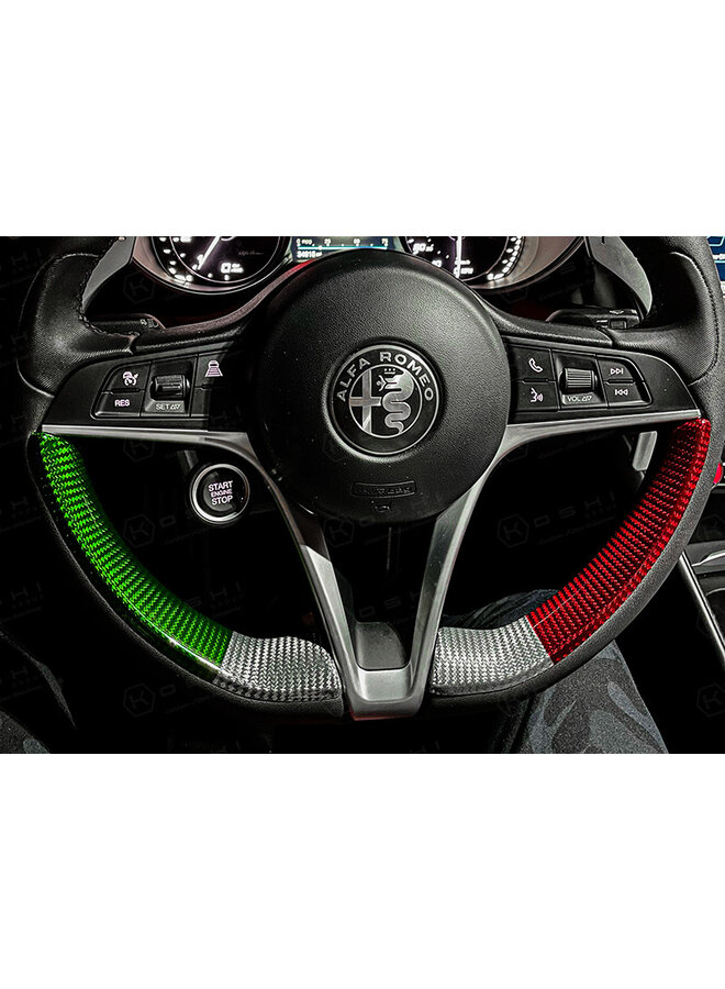 Alfa Romeo Giulia / Stelvio Carbon Fiber steering wheel covers