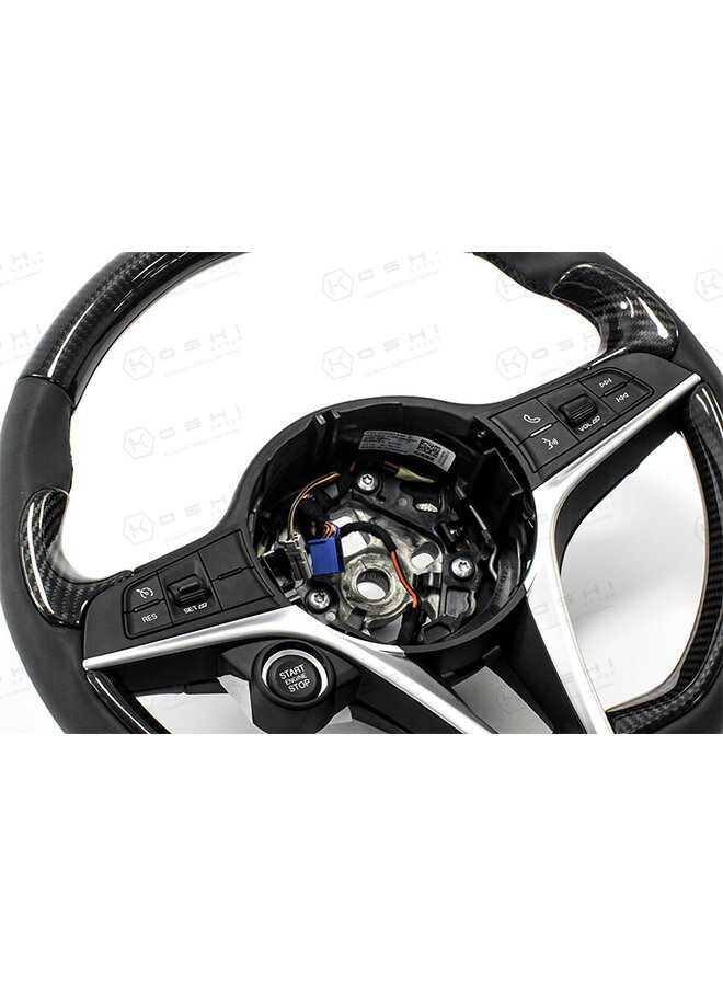 Cubierta de agarre para el pulgar del volante de fibra de carbono Alfa Romeo Giulia / Stelvio